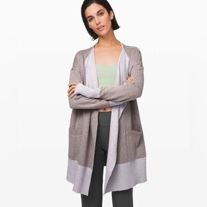 Lululemon Womens Cardigan Still Lotus Reversible Wrap Sweater Sz. 12